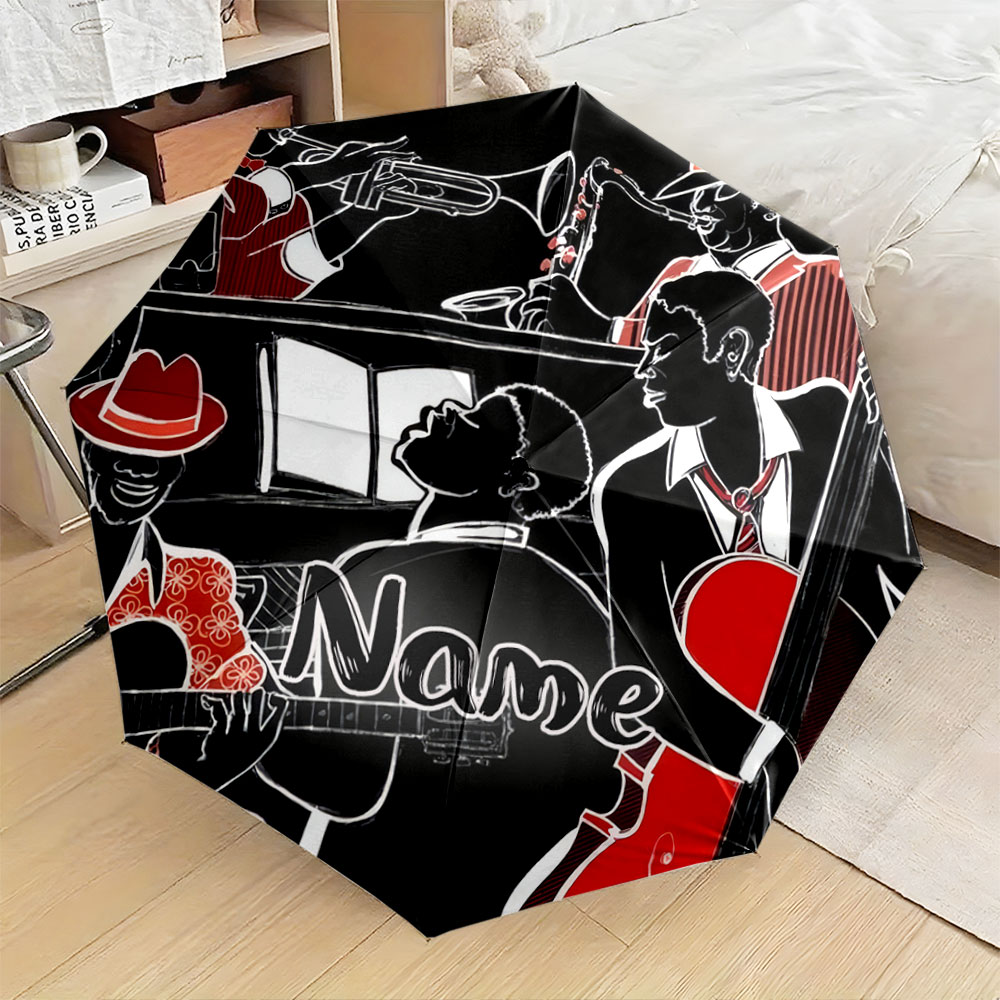 Musical Instrument And Names - Personalisierter Regenschirm mit Namen, „Regenschirm mit