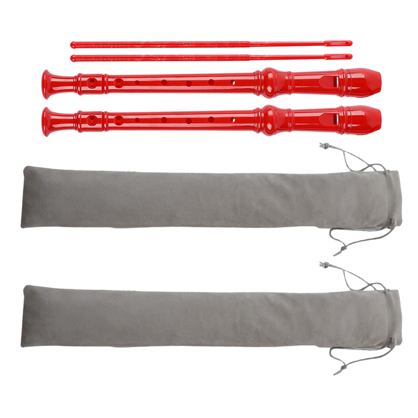 Soprano Recorder Plastic - 2 Sets Schüler-Sopranblockflöten, 8-Loch, deutscher Stil,