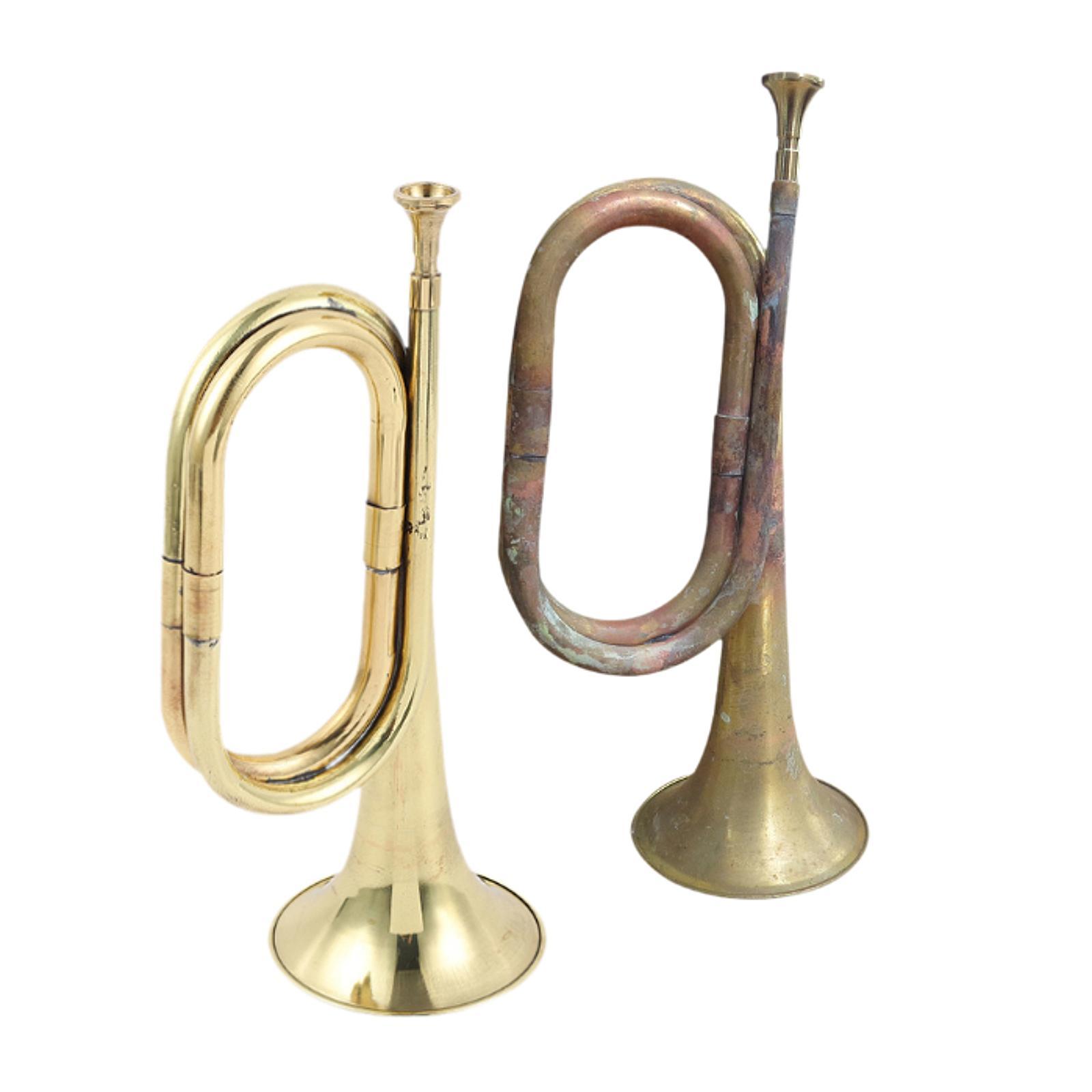 Musical Instrument Bugle - Trompete Musikinstrument Marschtrumpet Western-Windinstrument Vollmessing-Trompete für