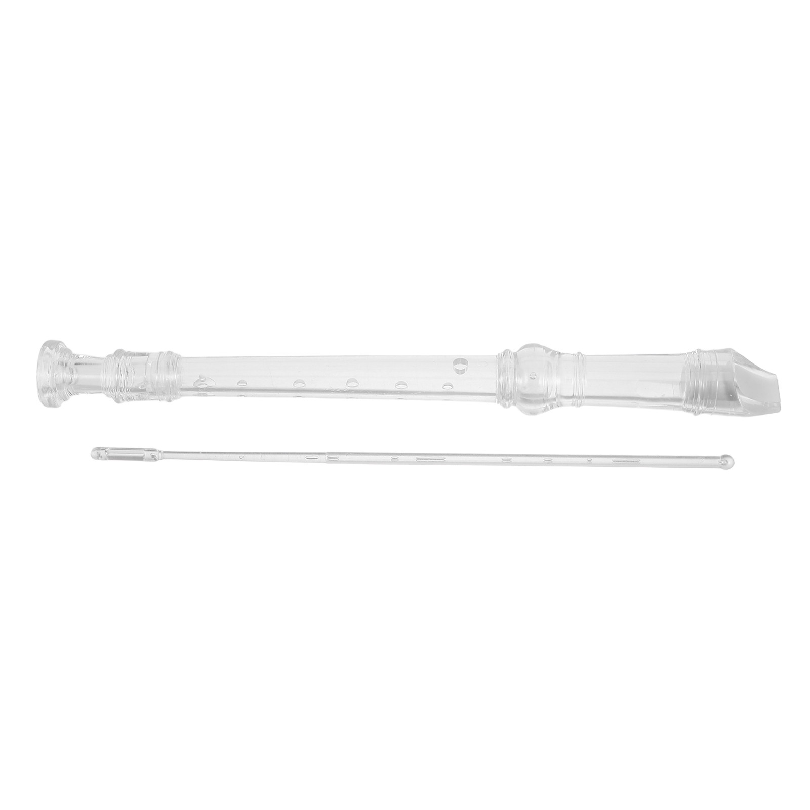 Soprano Recorder Plastic - 1 Set 8-Loch Transparentes Sopranblockflöten-Set für