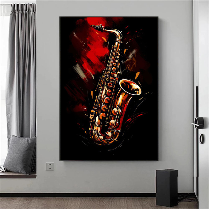 Rahmenlose Abstrakte Farbenfro – Picture Of Musical Instrument Bewertung und Preis